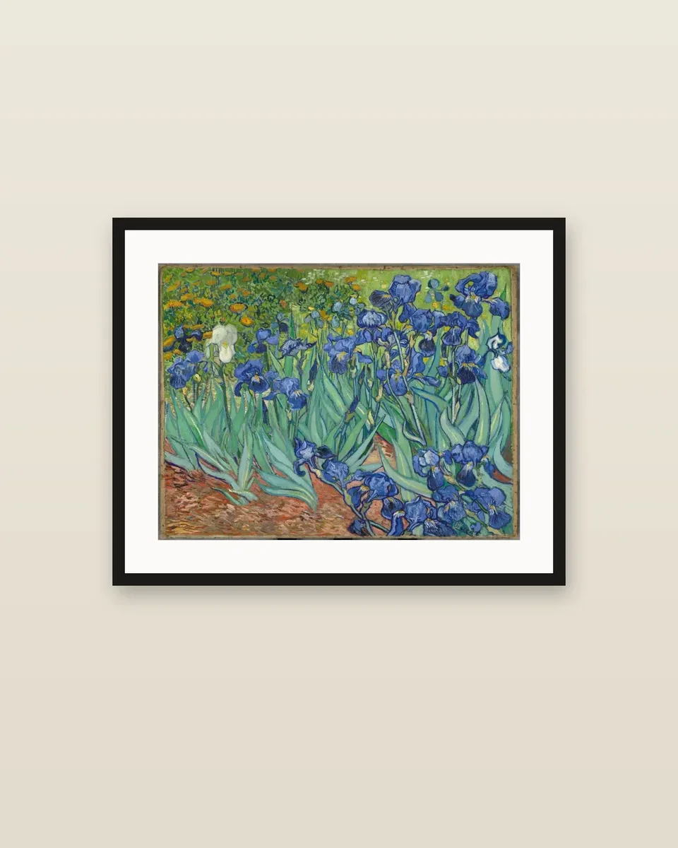 Irises by Vincent van Gogh, framed