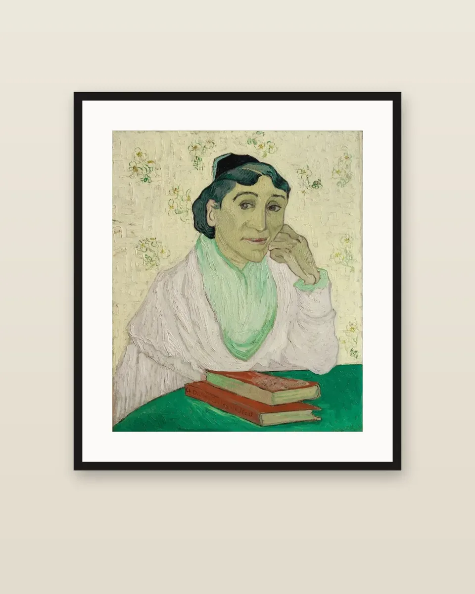 L'Arlésienne (Madame Ginoux) by Vincent van Gogh, framed