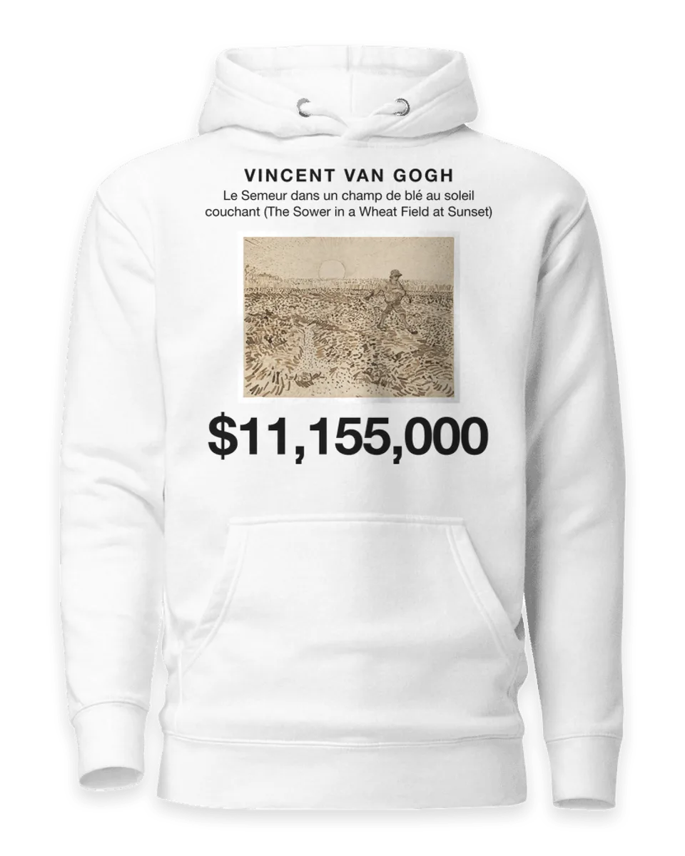 Hoodie: Le Semeur dans un champ de blé au soleil couchant (The Sower in a Wheat Field at Sunset) by Vincent van Gogh