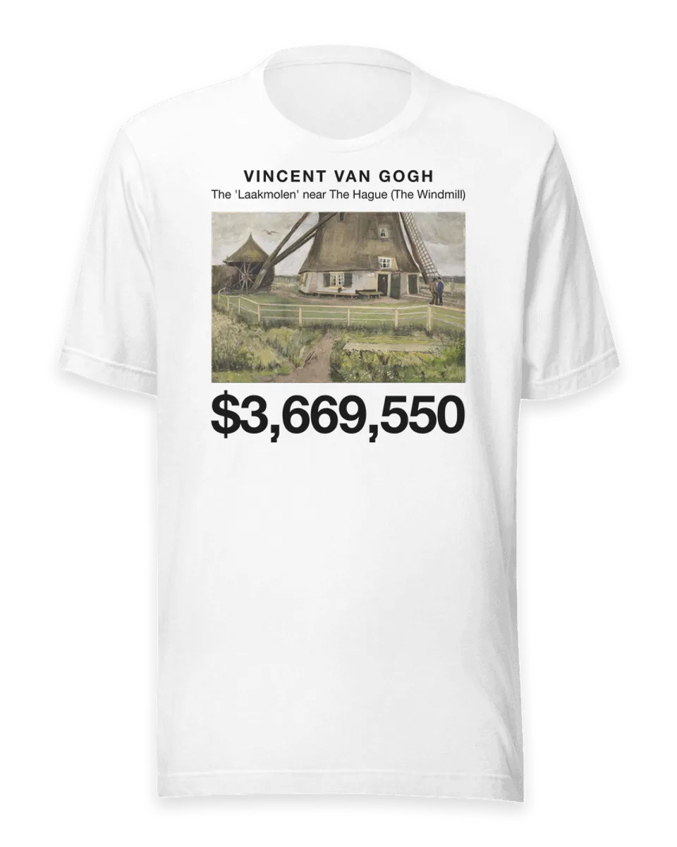 T-shirt: The 'Laakmolen' near The Hague (The Windmill) by Vincent van Gogh