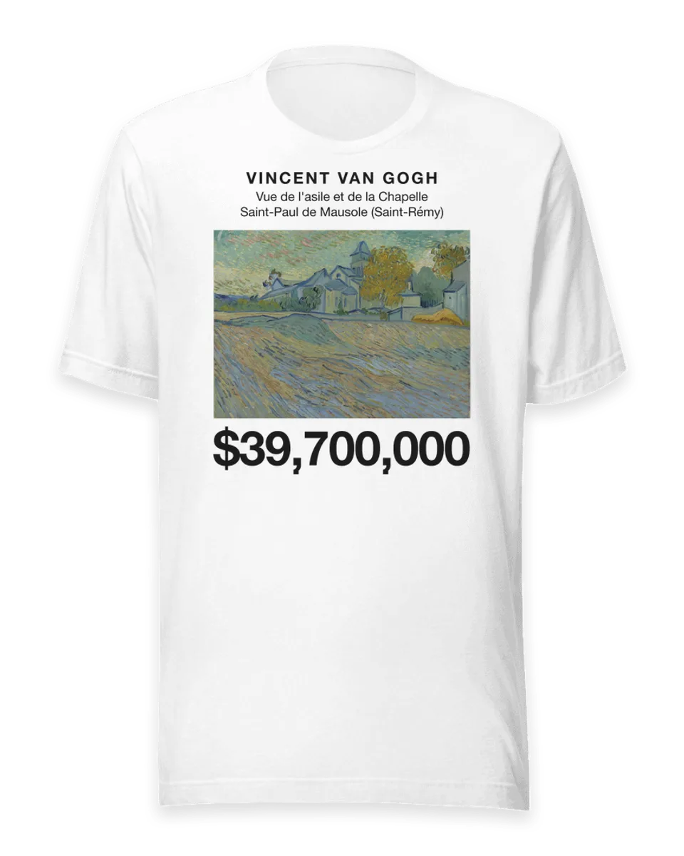 T-shirt: Vue de l'asile et de la Chapelle Saint-Paul de Mausole (Saint-Rémy) by Vincent van Gogh