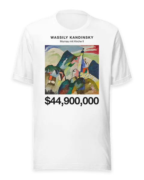 Murnau mit Kirche II by Wassily Kandinsky, on a white t-shirt