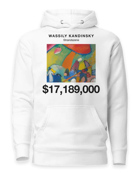 Strandszene by Wassily Kandinsky, on a white hoodie