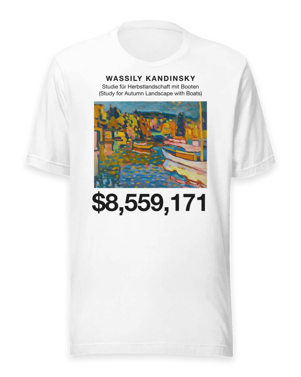 T-shirt: Studie für Herbstlandschaft mit Booten (Study for Autumn Landscape with Boats) by Wassily Kandinsky