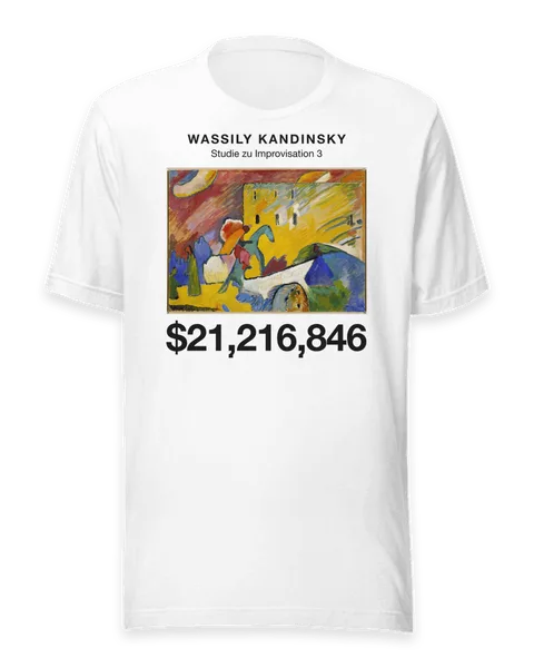 Studie zu Improvisation 3 by Wassily Kandinsky, on a white t-shirt