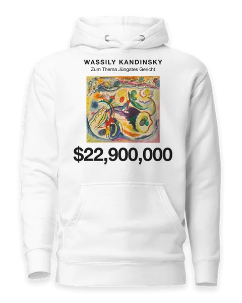 Zum Thema Jüngstes Gericht by Wassily Kandinsky, on a white hoodie