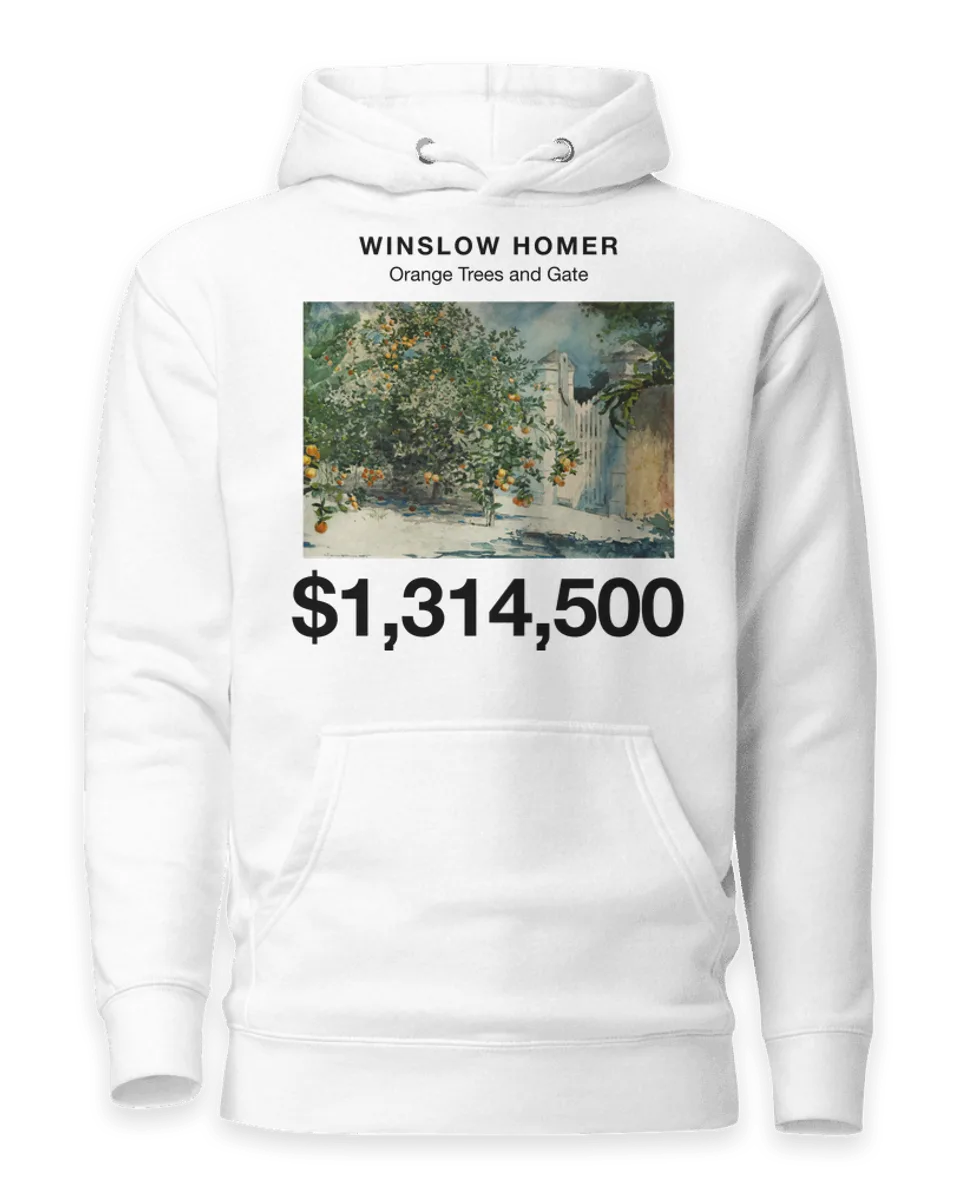 Hoodie: Orange Trees and Gate by Winslow Homer