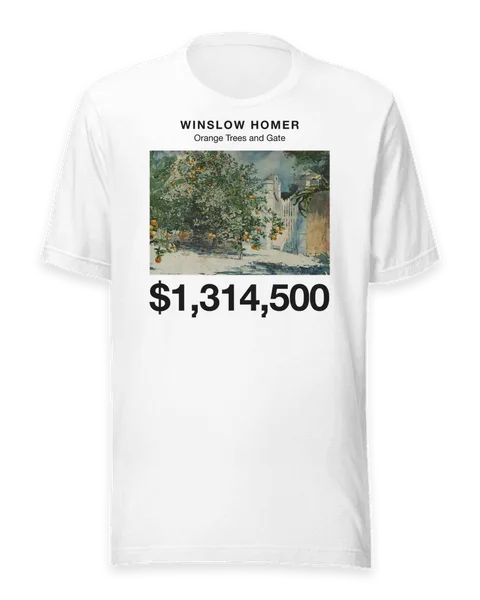Orange Trees and Gate by Winslow Homer, on a white t-shirt