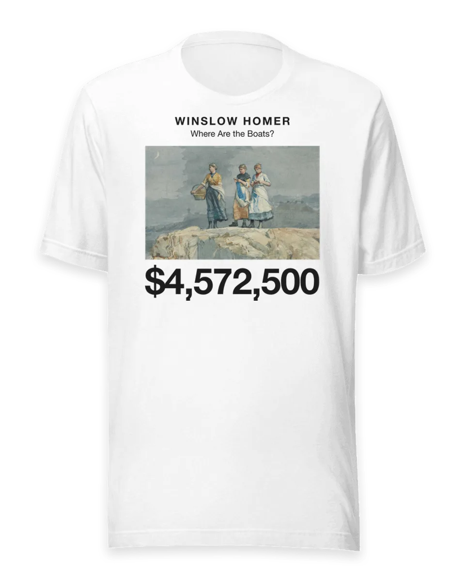 T-shirt: Where Are the Boats? by Winslow Homer