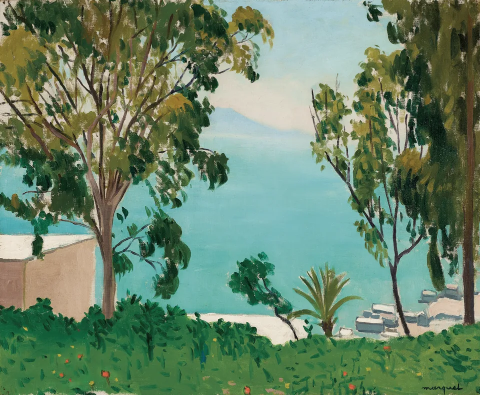 La plage vue à travers les eucalyptus, Albert Marquet