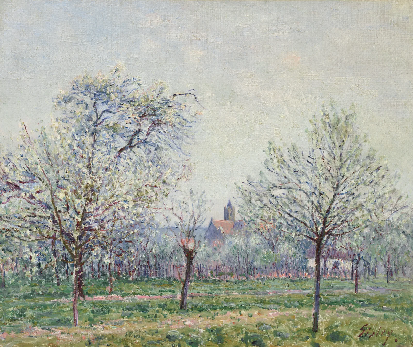 Le verger à Moret-sur-Loing, printemps, Alfred Sisley