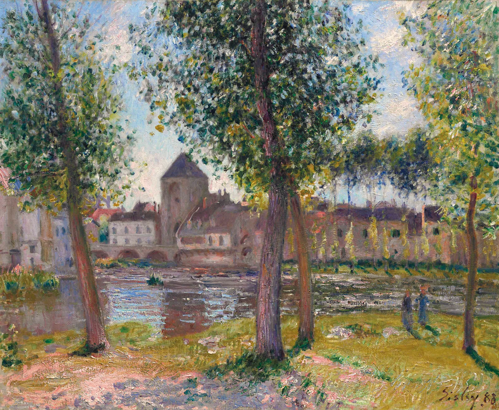 Les peupliers à Moret-sur-Loing, après-midi d'août, Alfred Sisley