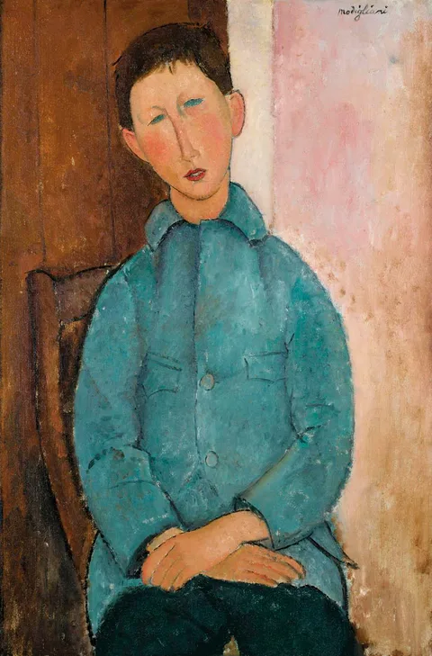 Garçon à la veste bleue, Amedeo Modigliani