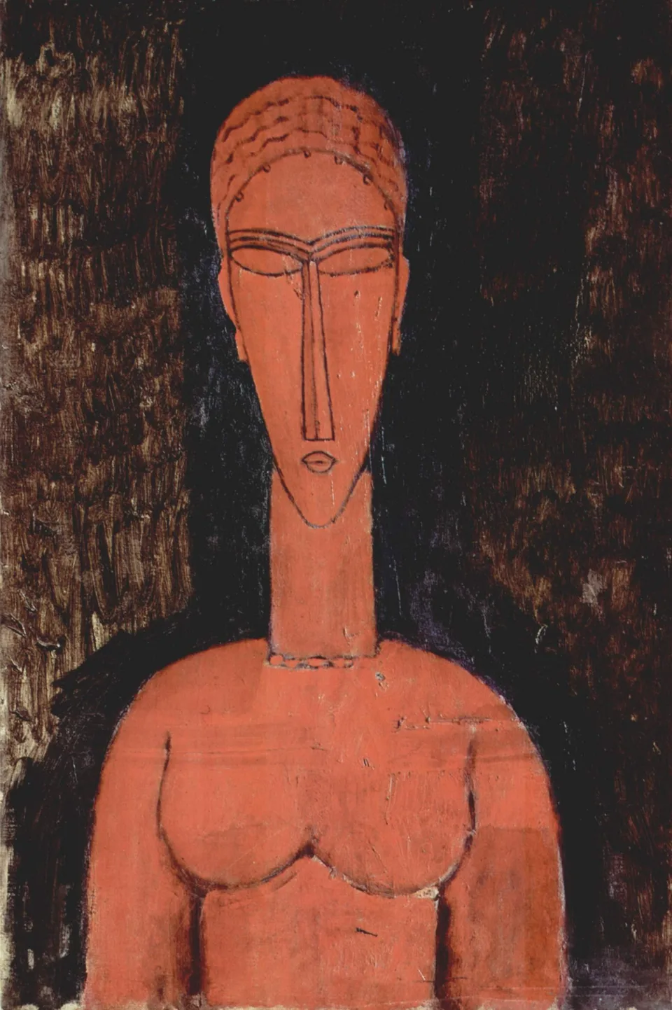 Le buste rouge (Cariatide), Amedeo Modigliani
