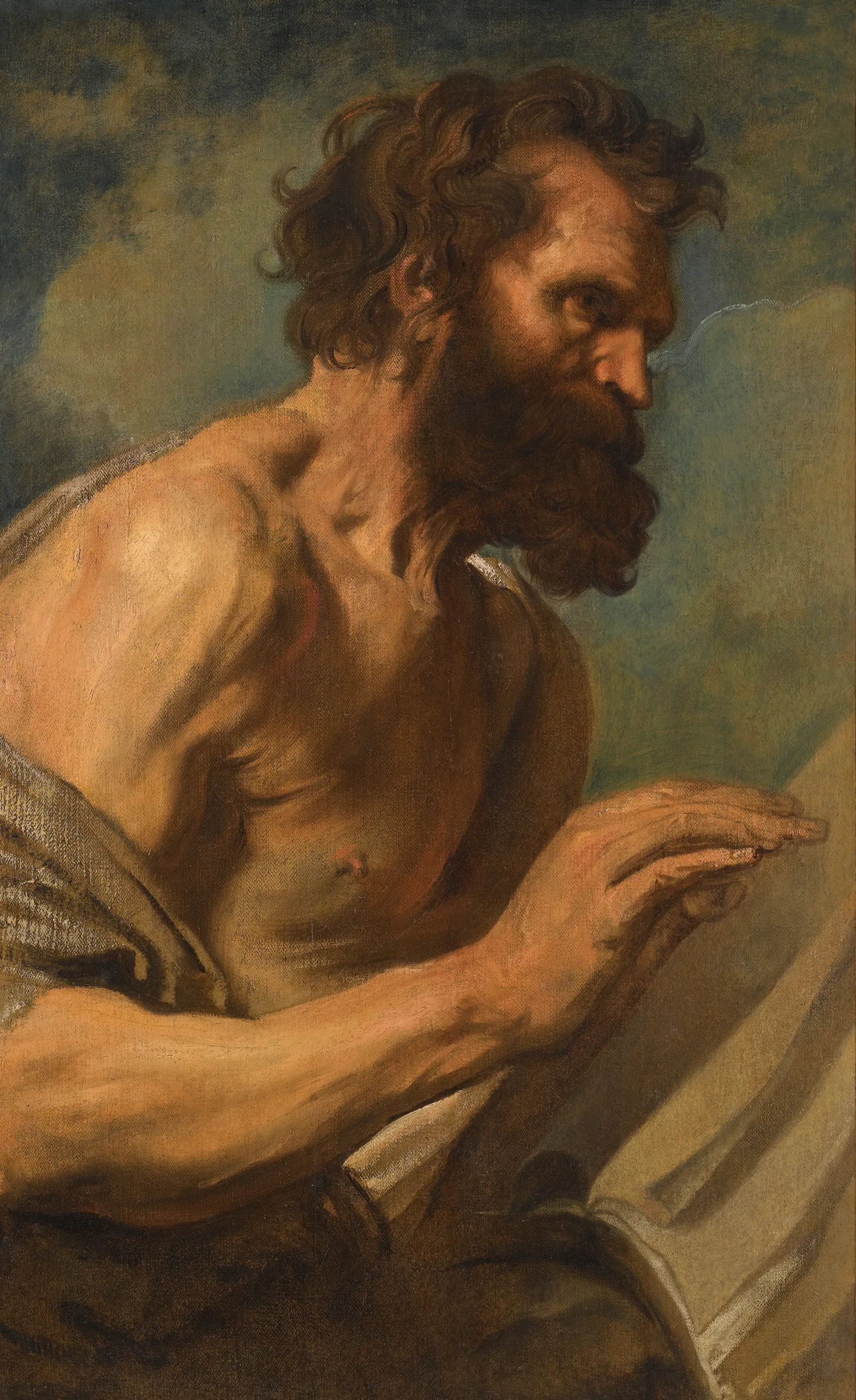 Two studies of bearded men, Anthony van Dyck