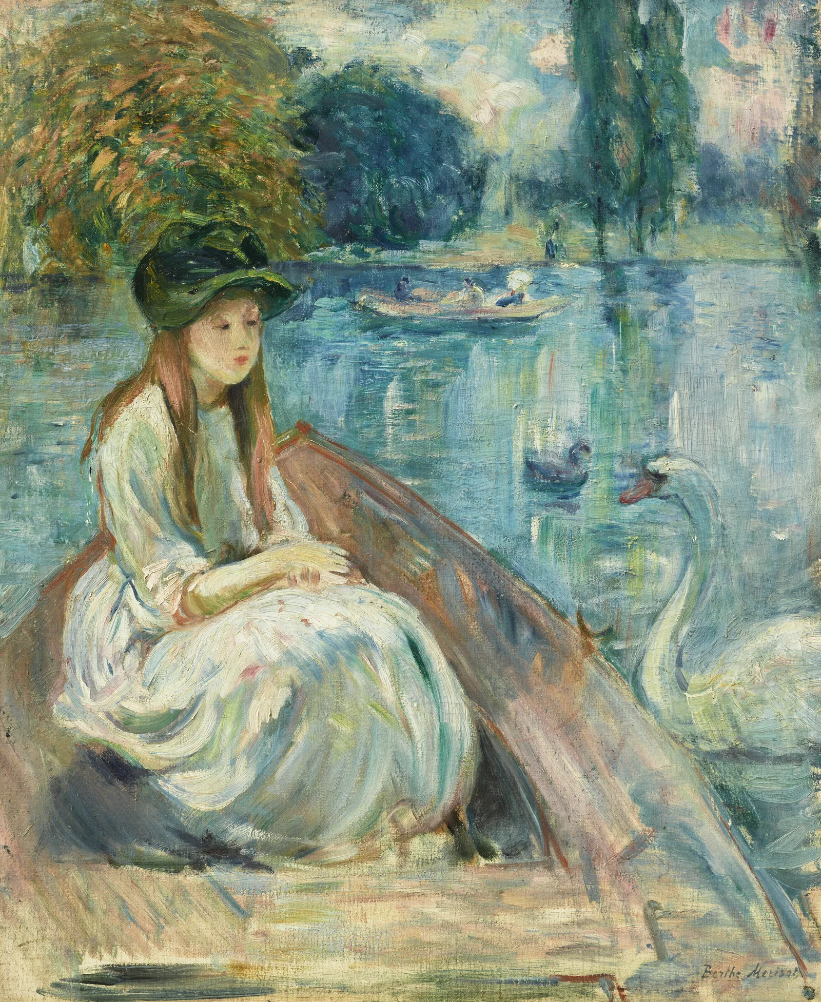 Jeanne Fourmanoir sur le lac, Berthe Morisot