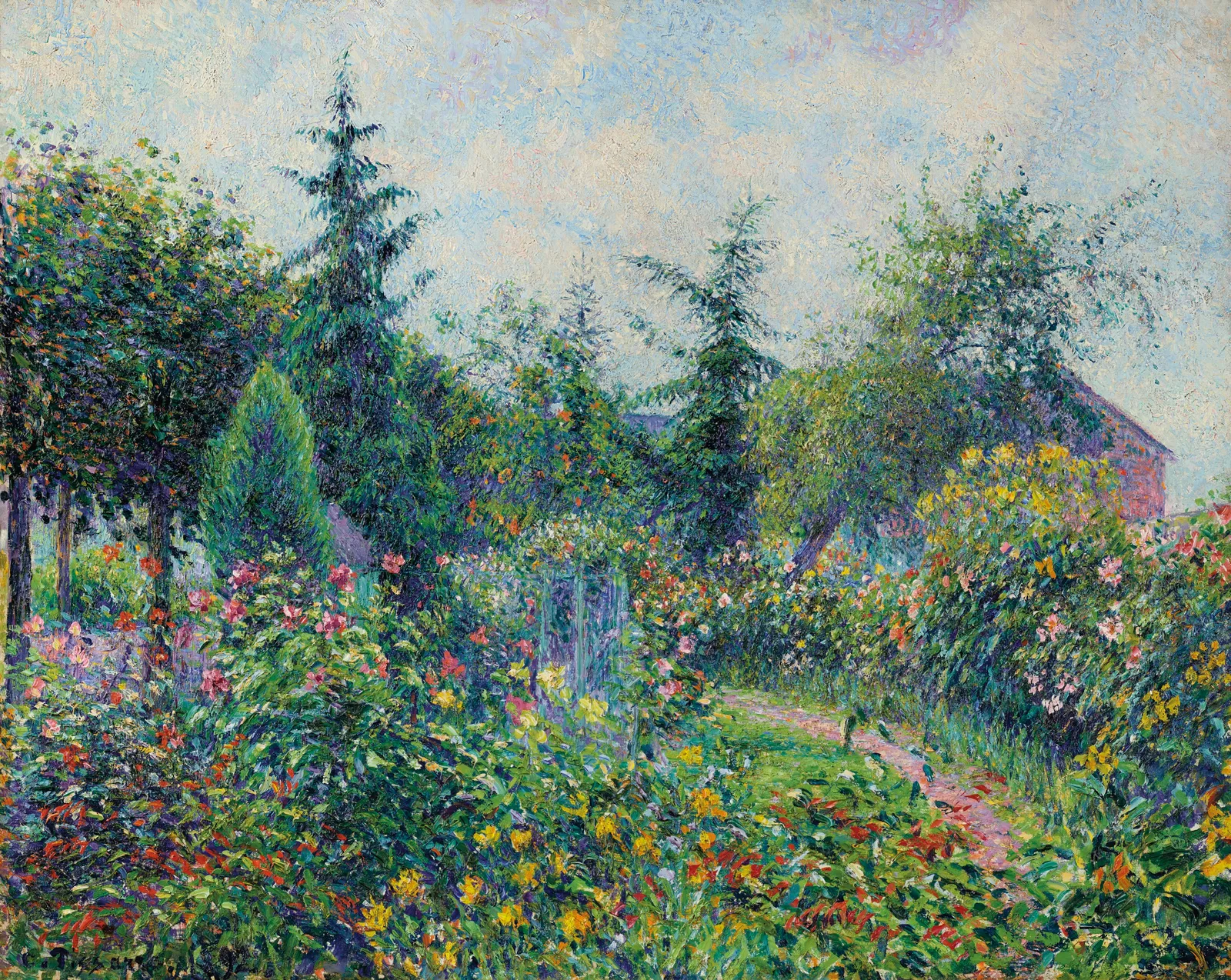 Jardin et poulailler chez Octave Mirbeau, Les Damps, Camille Pissarro