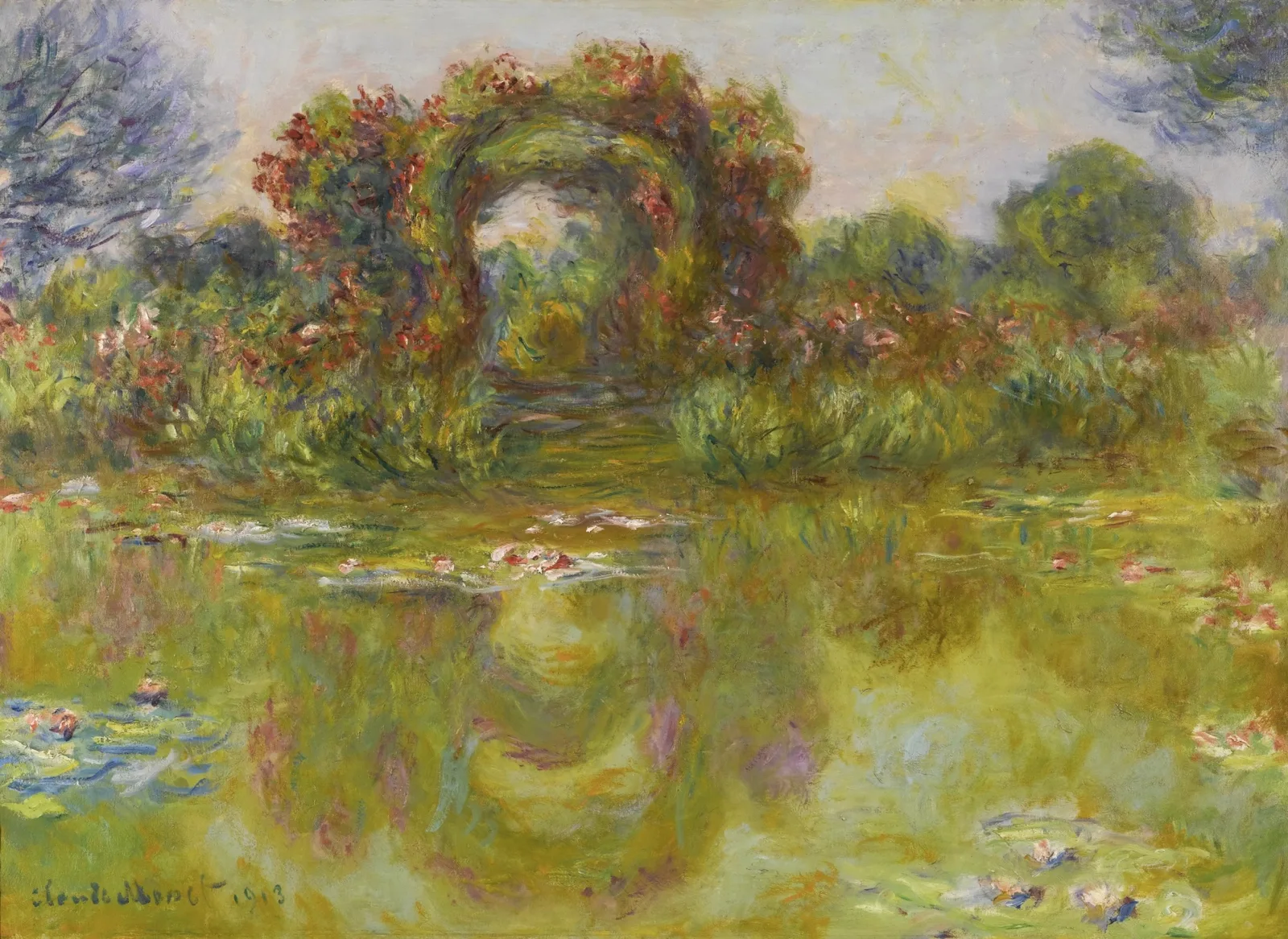 Bassin aux Nymphéas, les Rosiers, Claude Monet