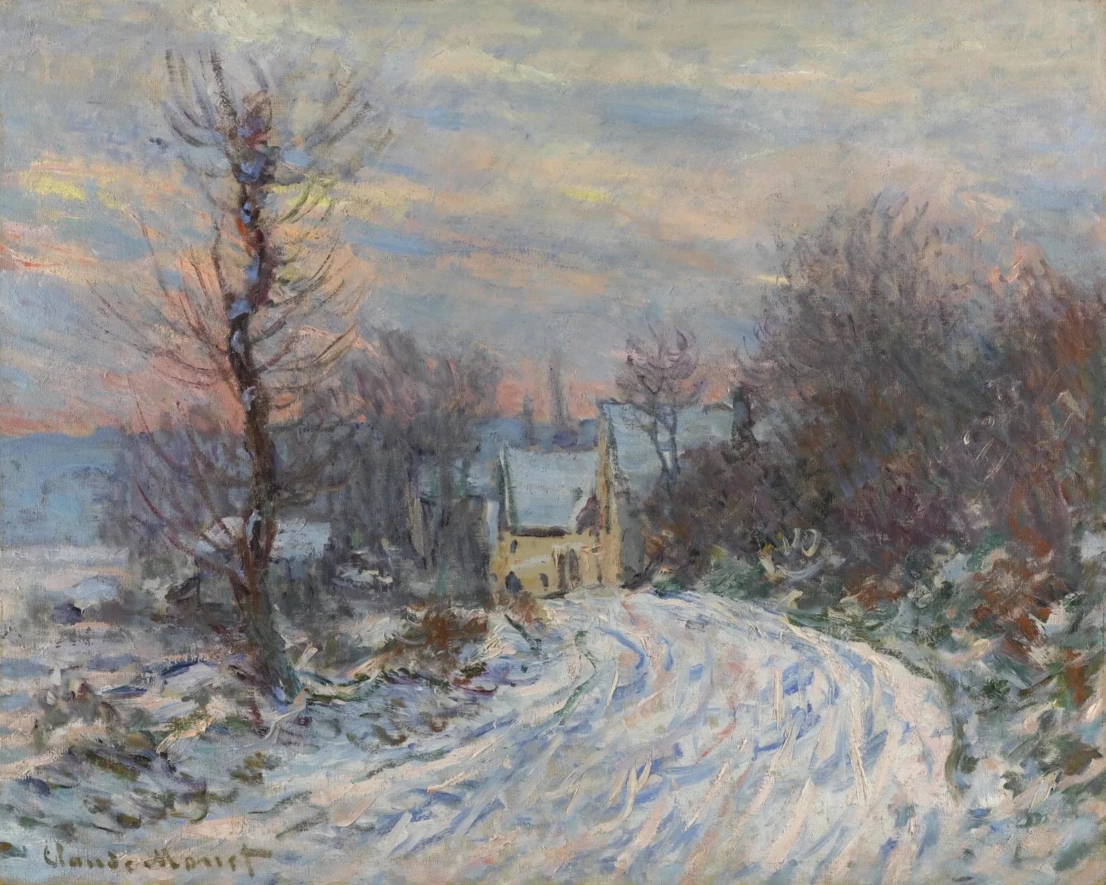 L’Entrée de Giverny en Hiver, Claude Monet