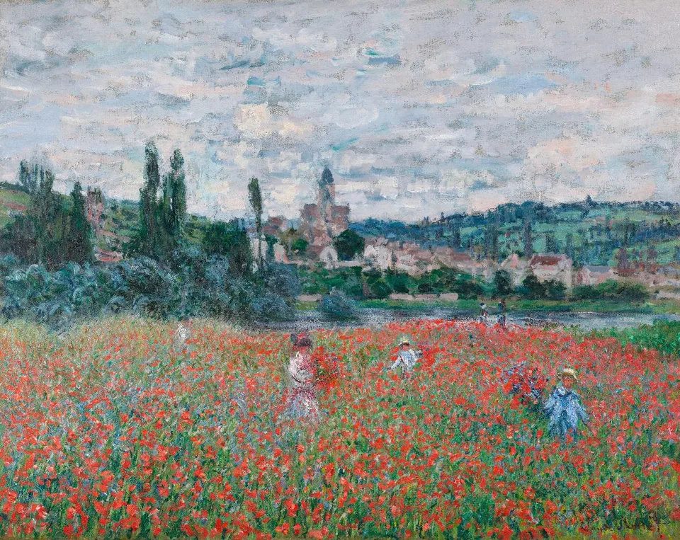 Poppy Field near Vétheuil, Claude Monet