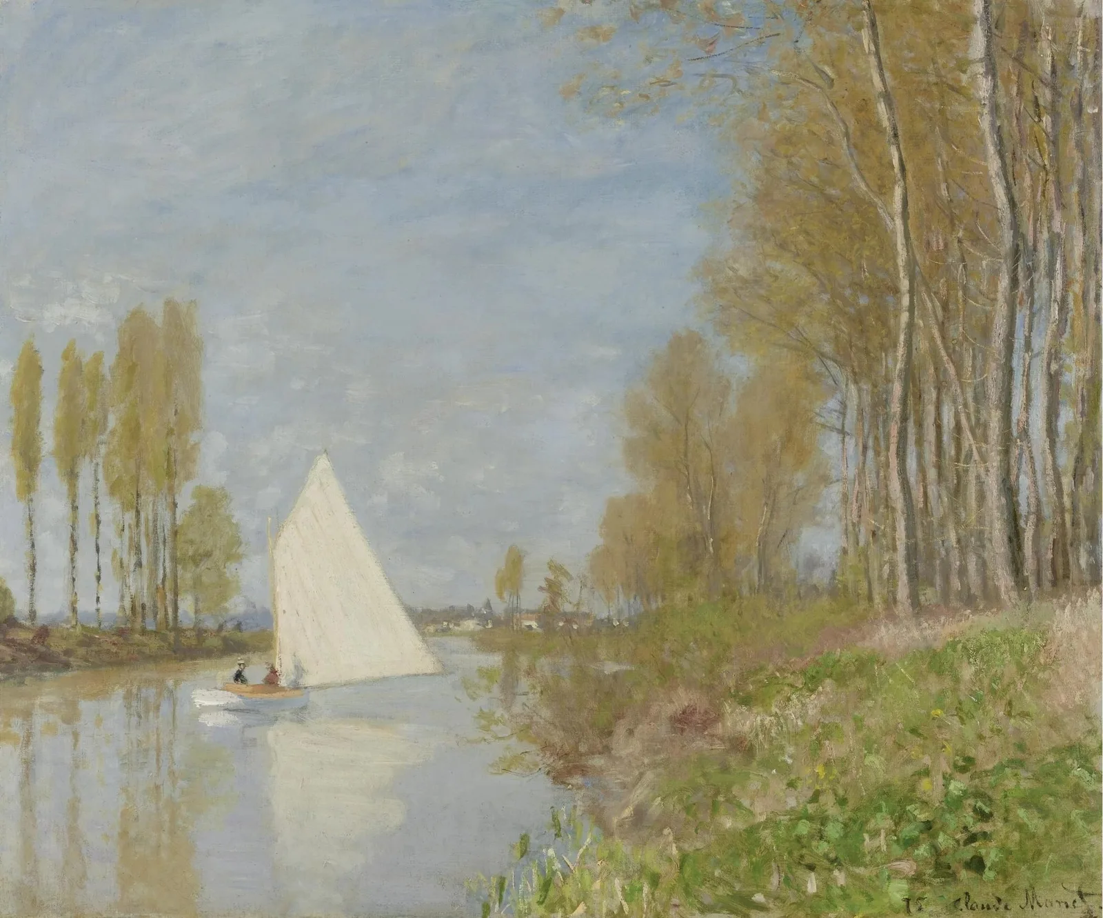 Voilier sur le petit bras de la Seine, Argenteuil, Claude Monet