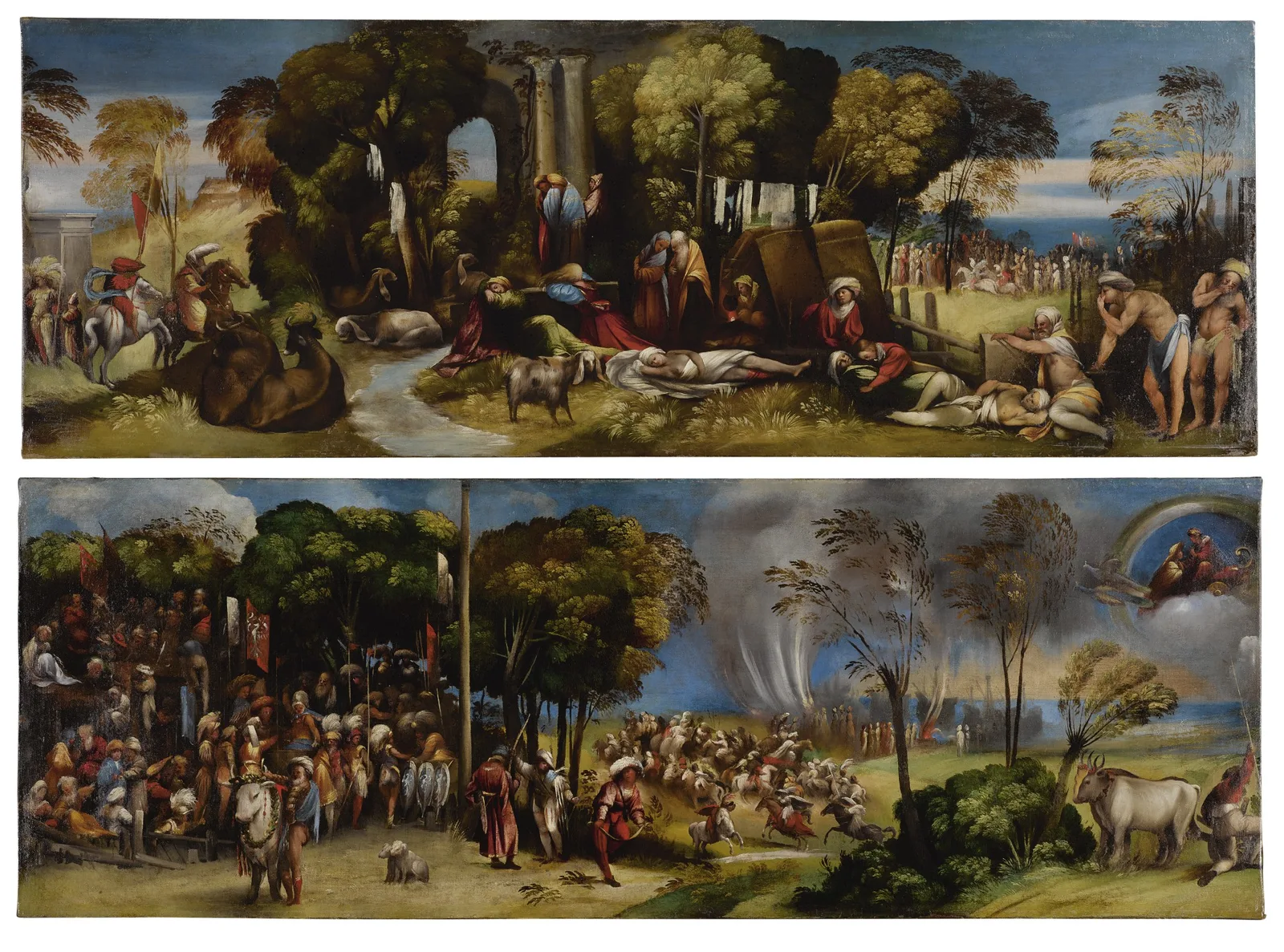 The Plague at Pergamea; The Sicilian Games, Dosso Dossi
