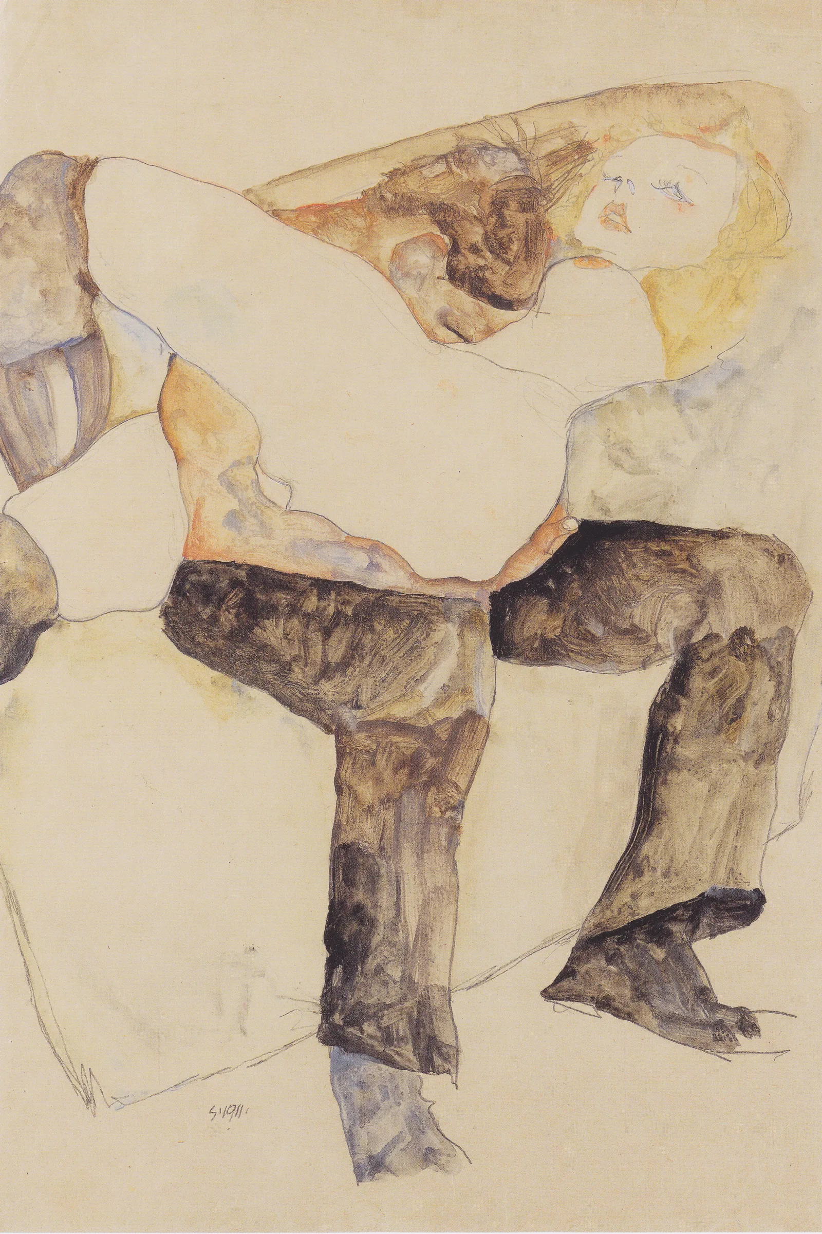 Mann und Frau (Umarmung), Egon Schiele