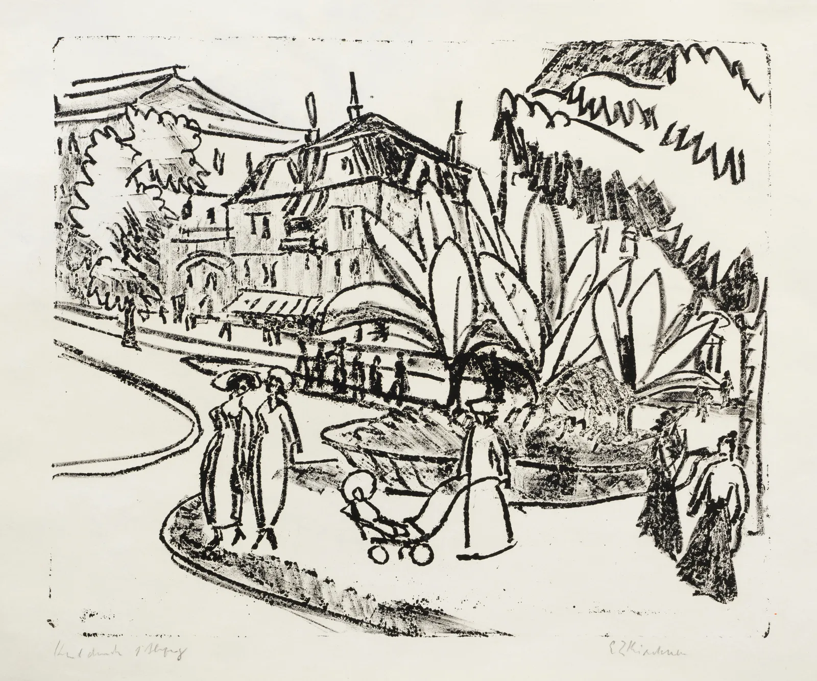 Das Boskett: Albertplatz in Dresden, Ernst Ludwig Kirchner