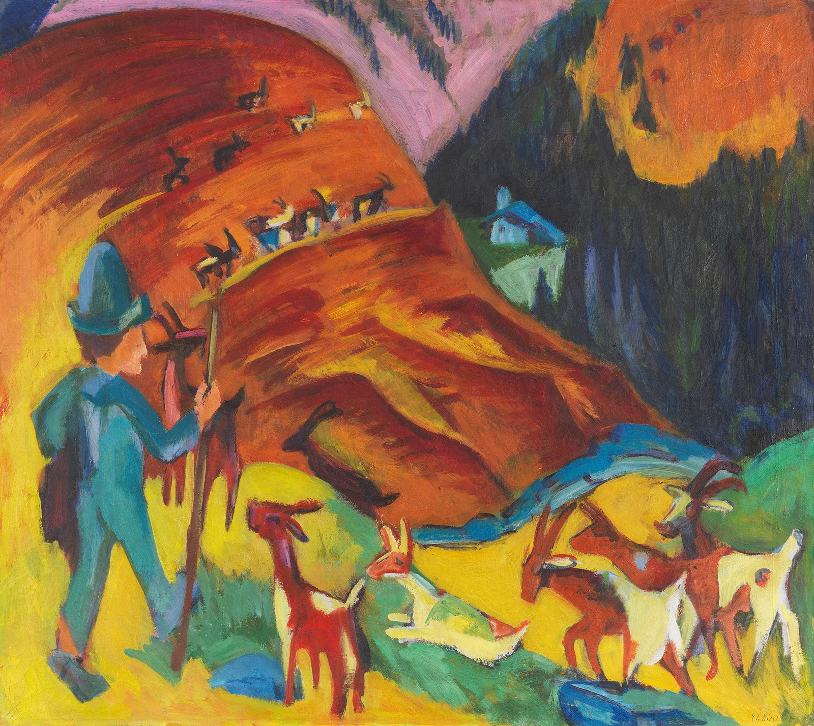 Heimkehrende Ziegenherde, Ernst Ludwig Kirchner