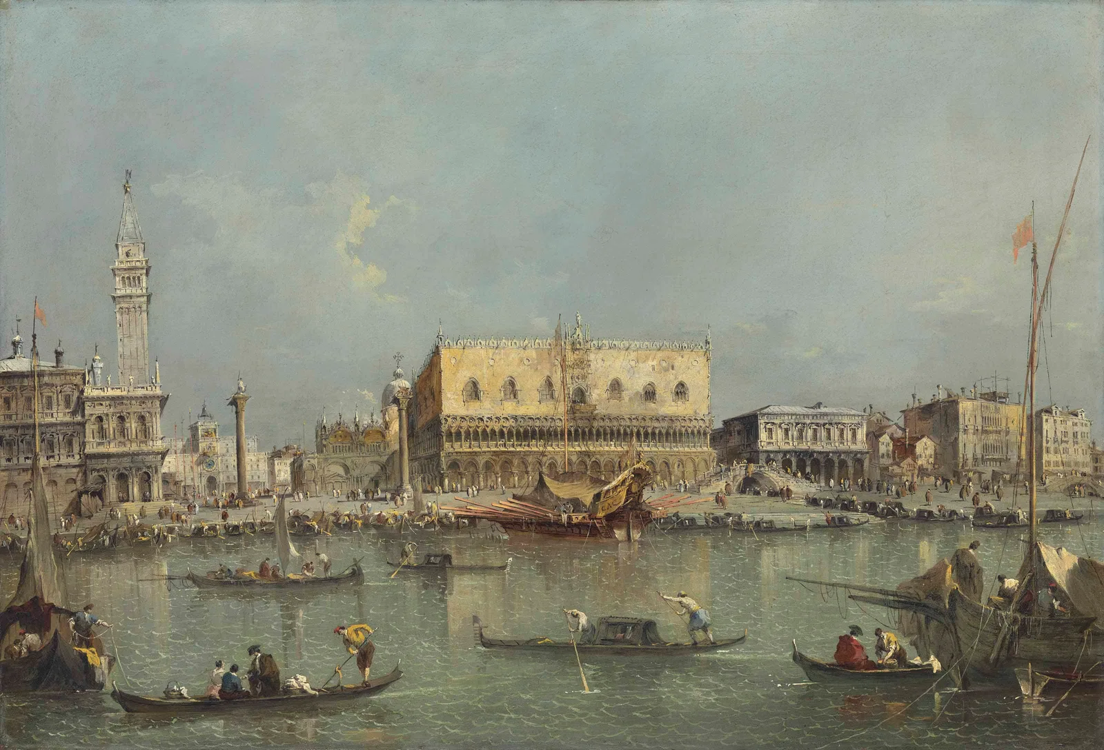 Venice, the Bacino di San Marco with the Piazzetta and the Doge's Palace, Francesco Guardi