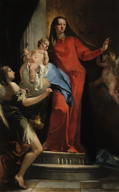The Madonna of the Rosary with Angels, Giovanni Battista Tiepolo