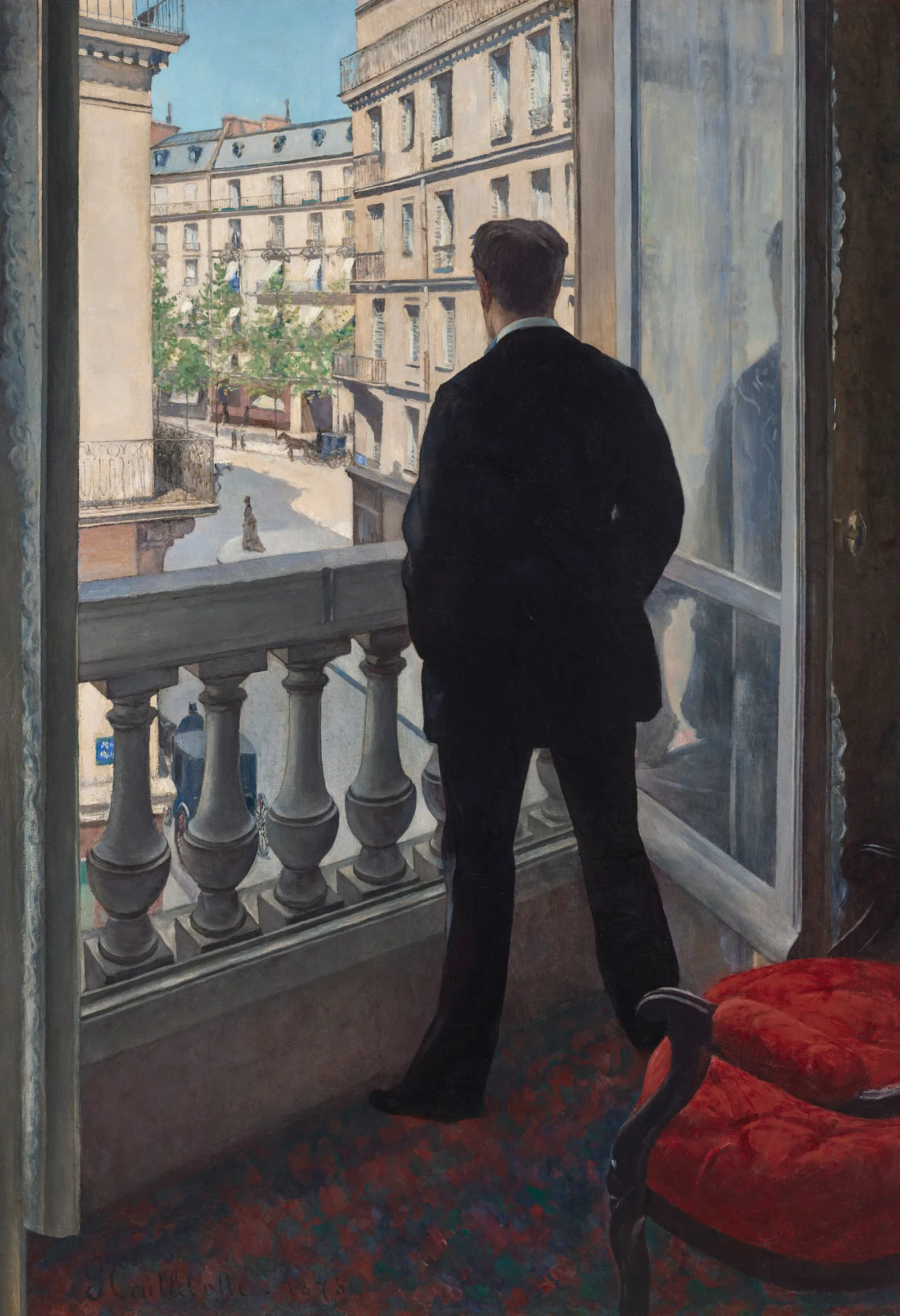 Jeune homme à sa fenêtre, Gustave Caillebotte