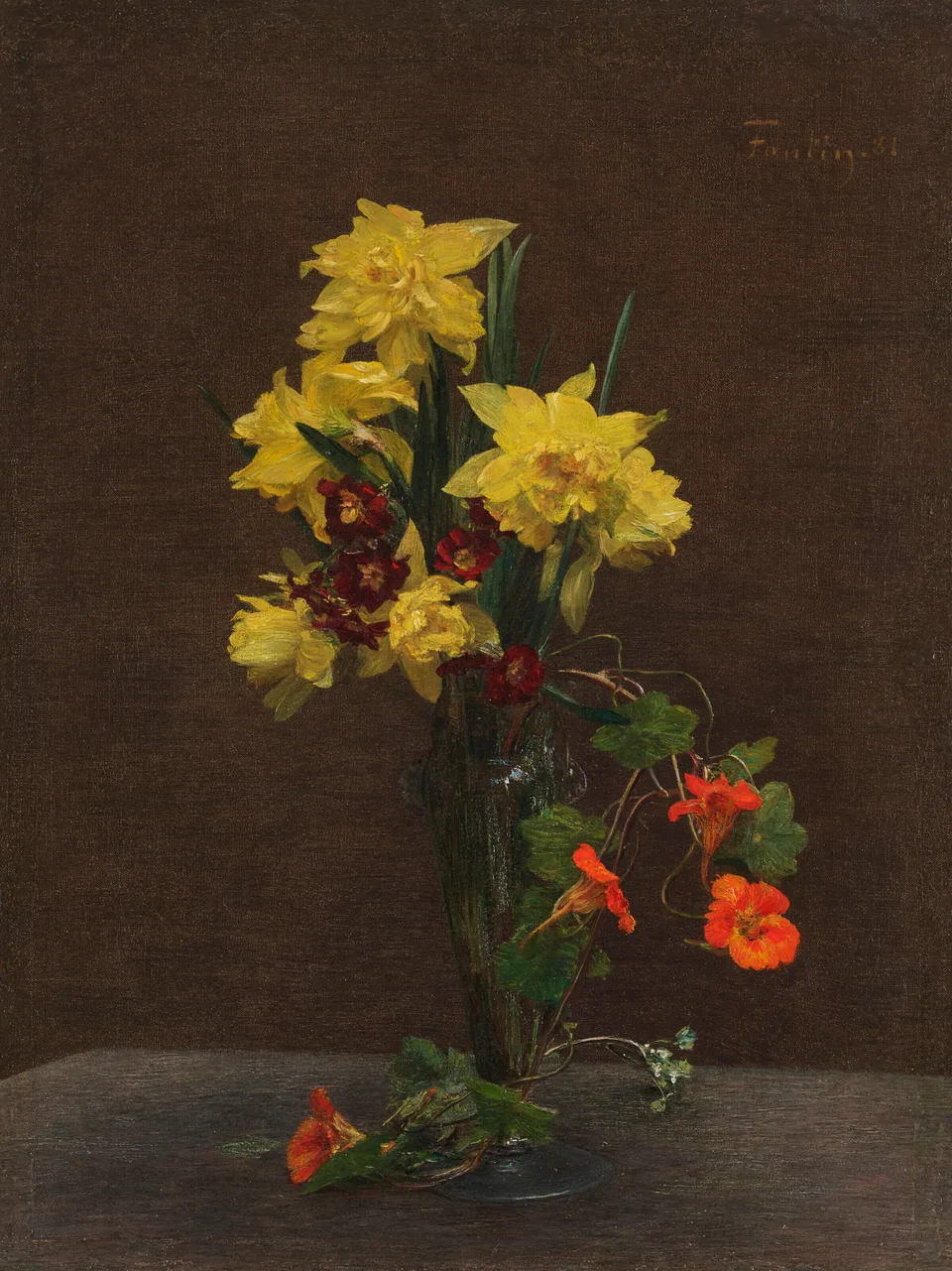Jonquilles et capucines, Henri Fantin-Latour