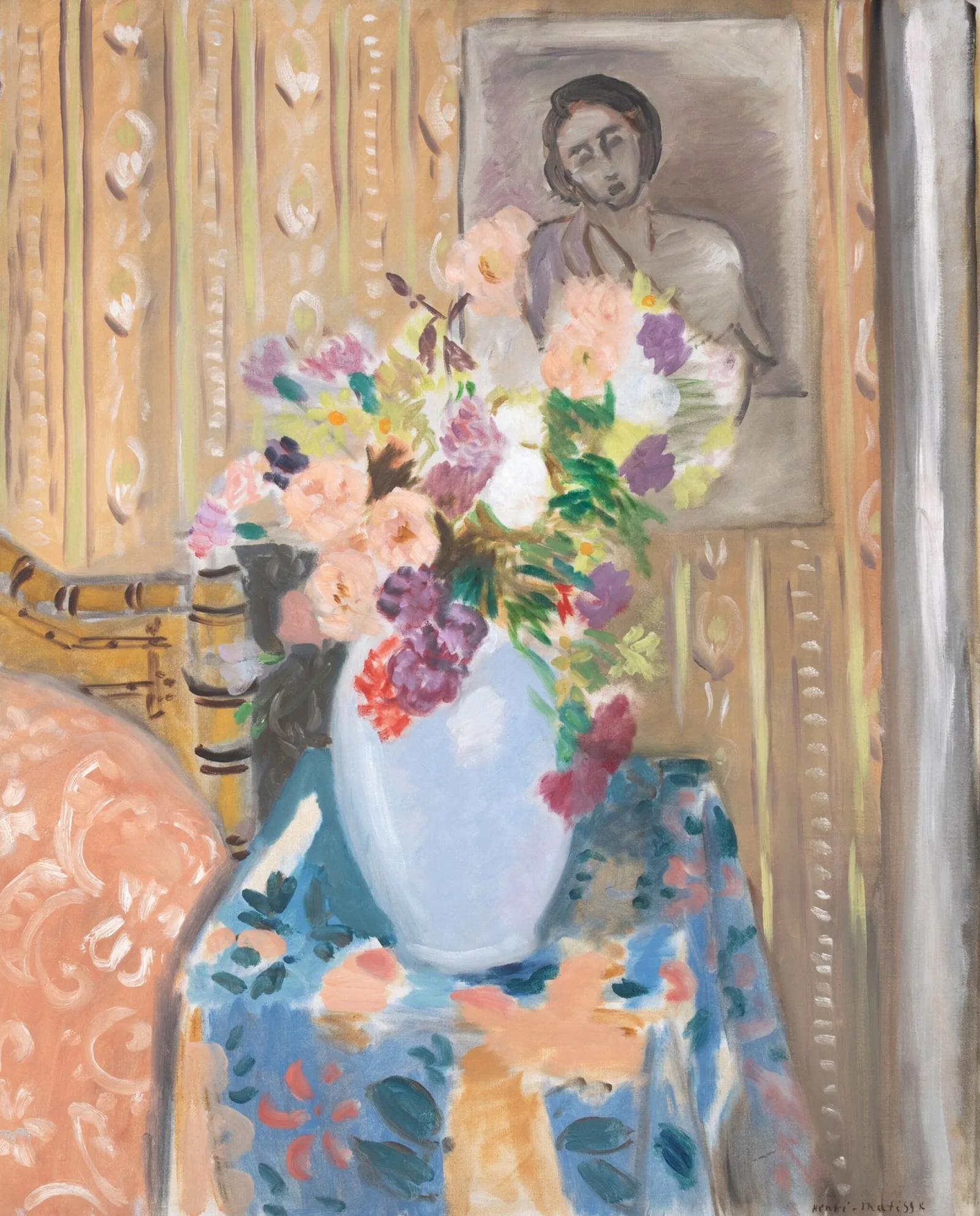 Fleurs devant un portrait, Henri Matisse