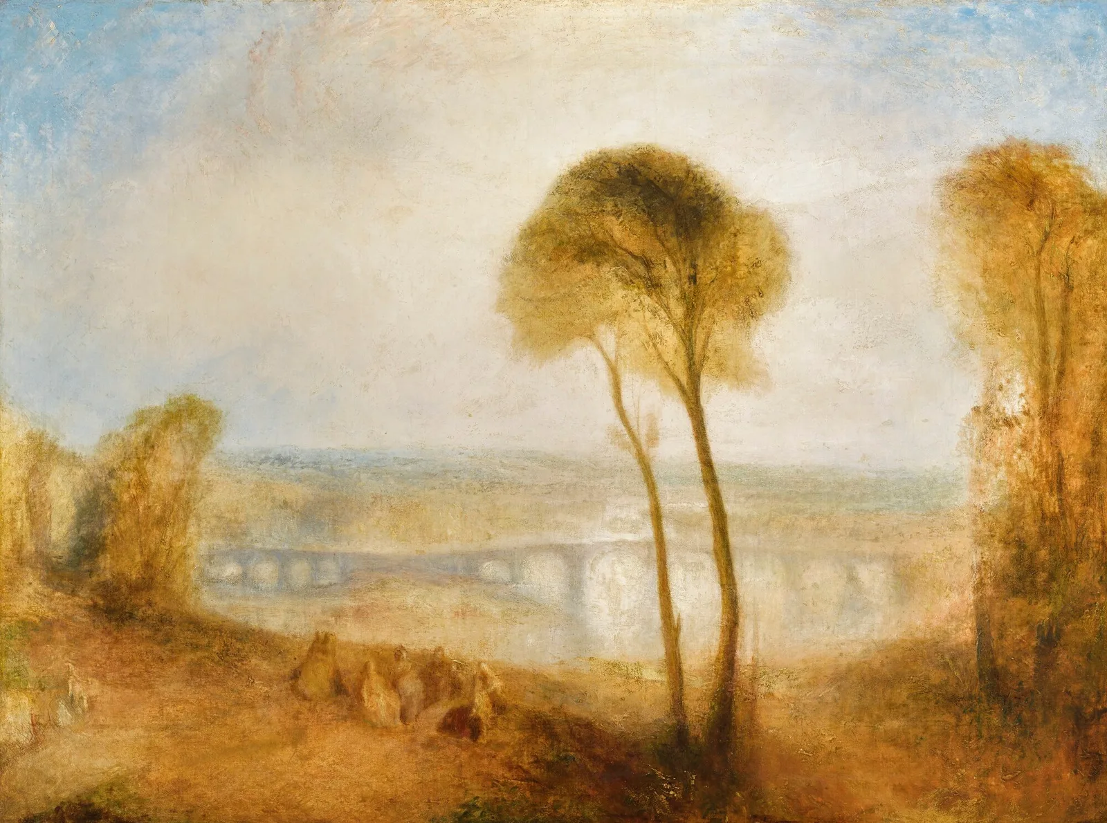 Landscape with Walton Bridges, J. M. W. Turner