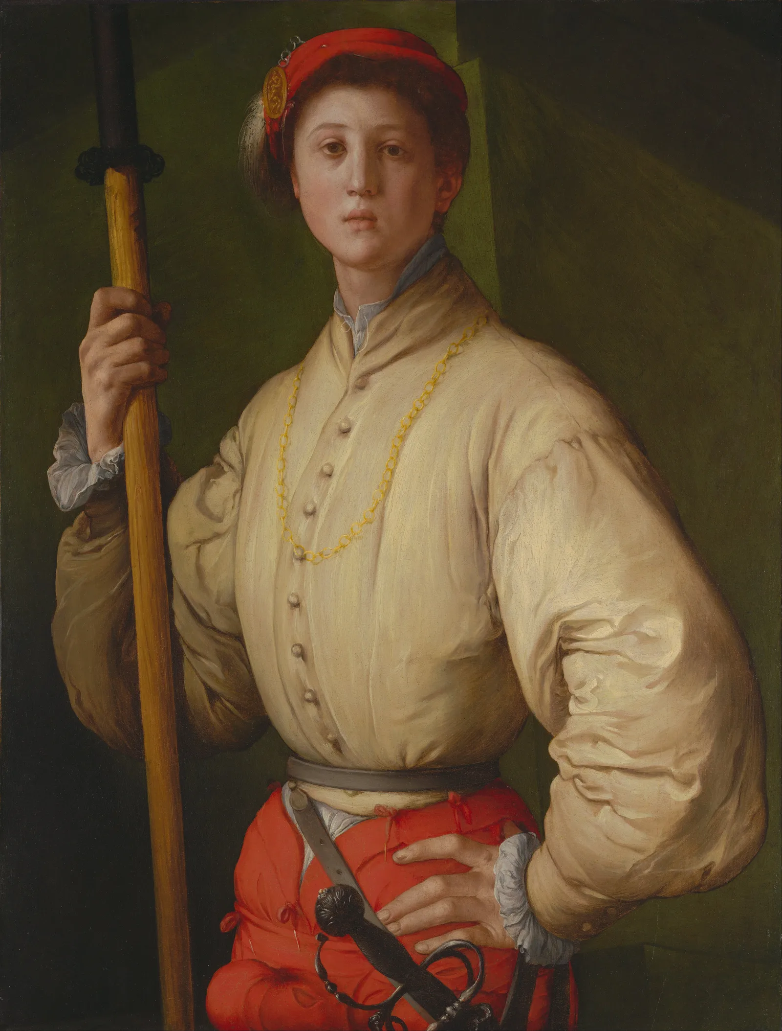 Portrait of a Halberdier, Jacopo Pontormo