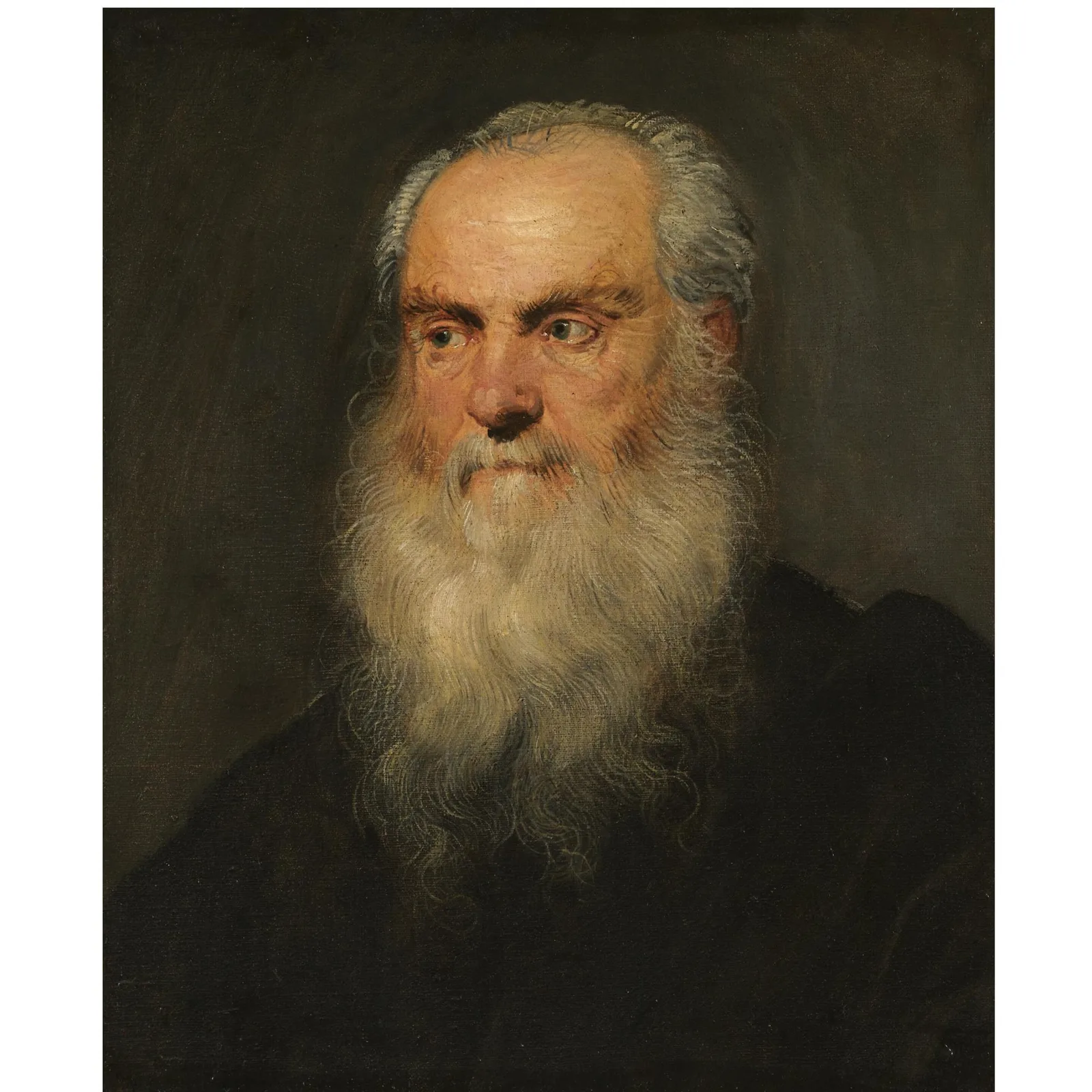 Portrait of an elderly bearded man, head and shoulders, Jacopo Tintoretto