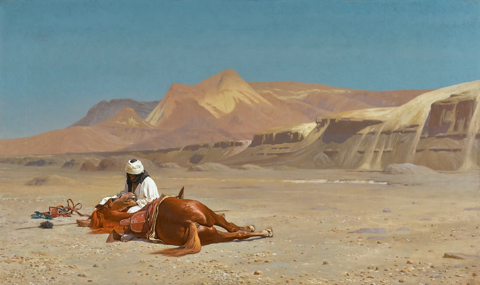 Rider and His Steed in the Desert, Jean-Léon Gérôme