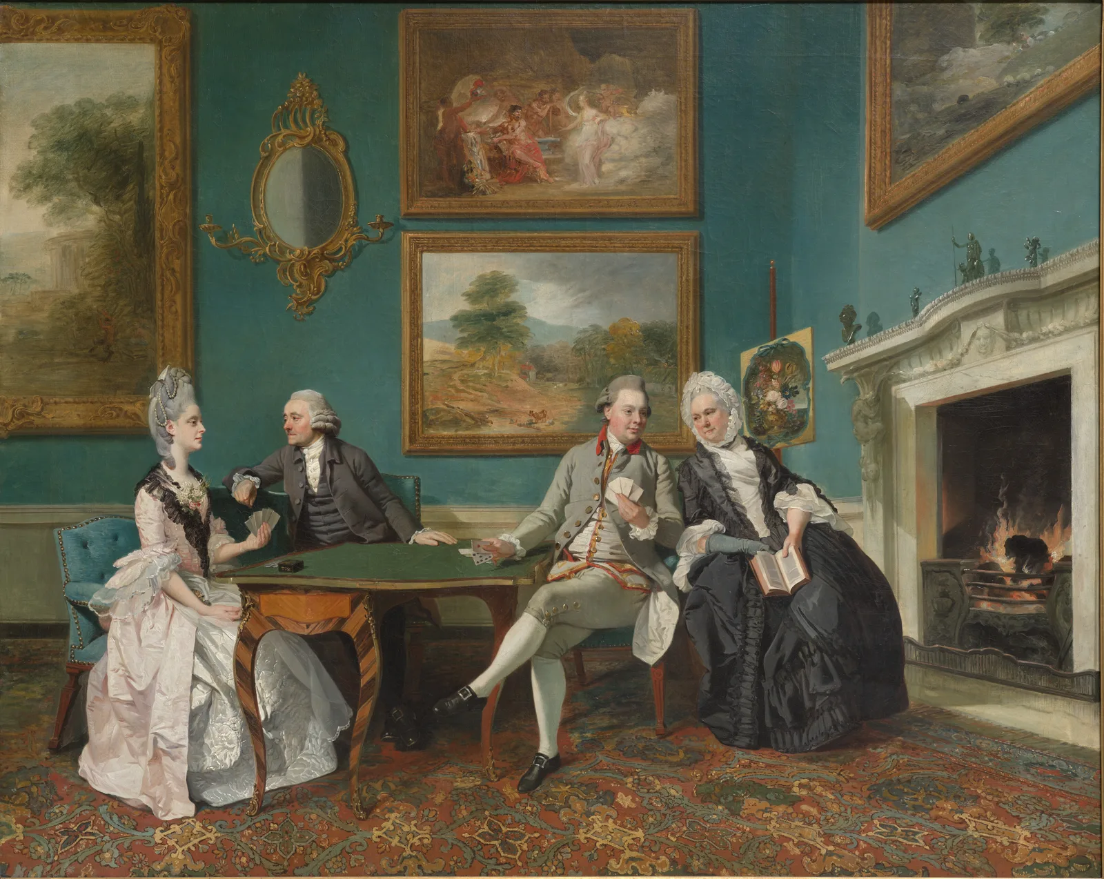 The Dutton Family in the drawing room of Sherborne Park, Gloucestershire, Johan Zoffany