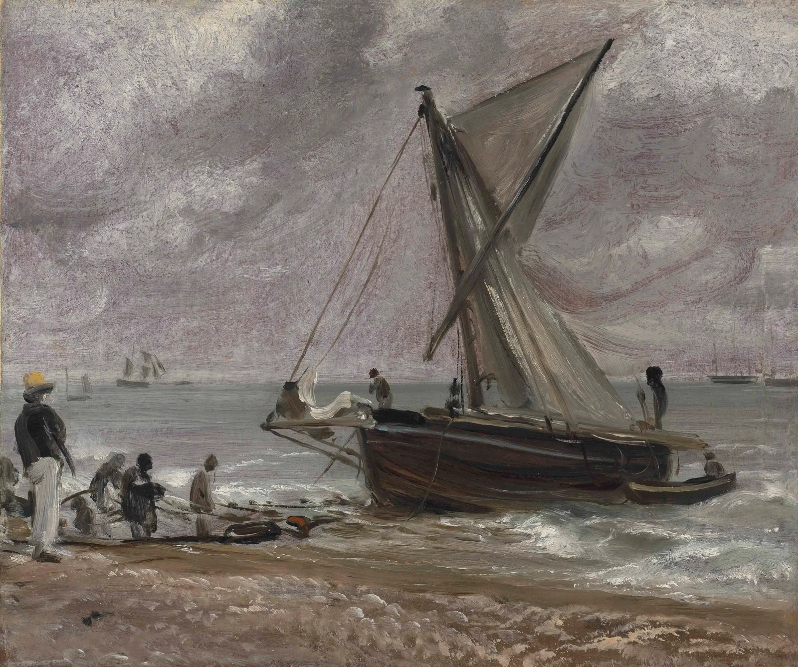 Beaching a Boat, Brighton, John Constable