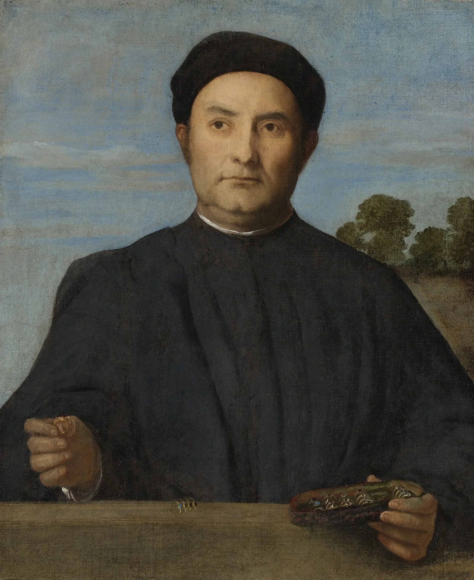 Portrait of a jeweler, probably Giovanni Pietro Crivelli, Lorenzo Lotto