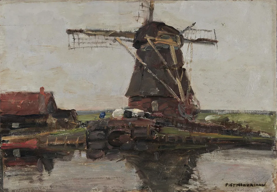 Stammer Windmill with Summer House, Piet Mondrian