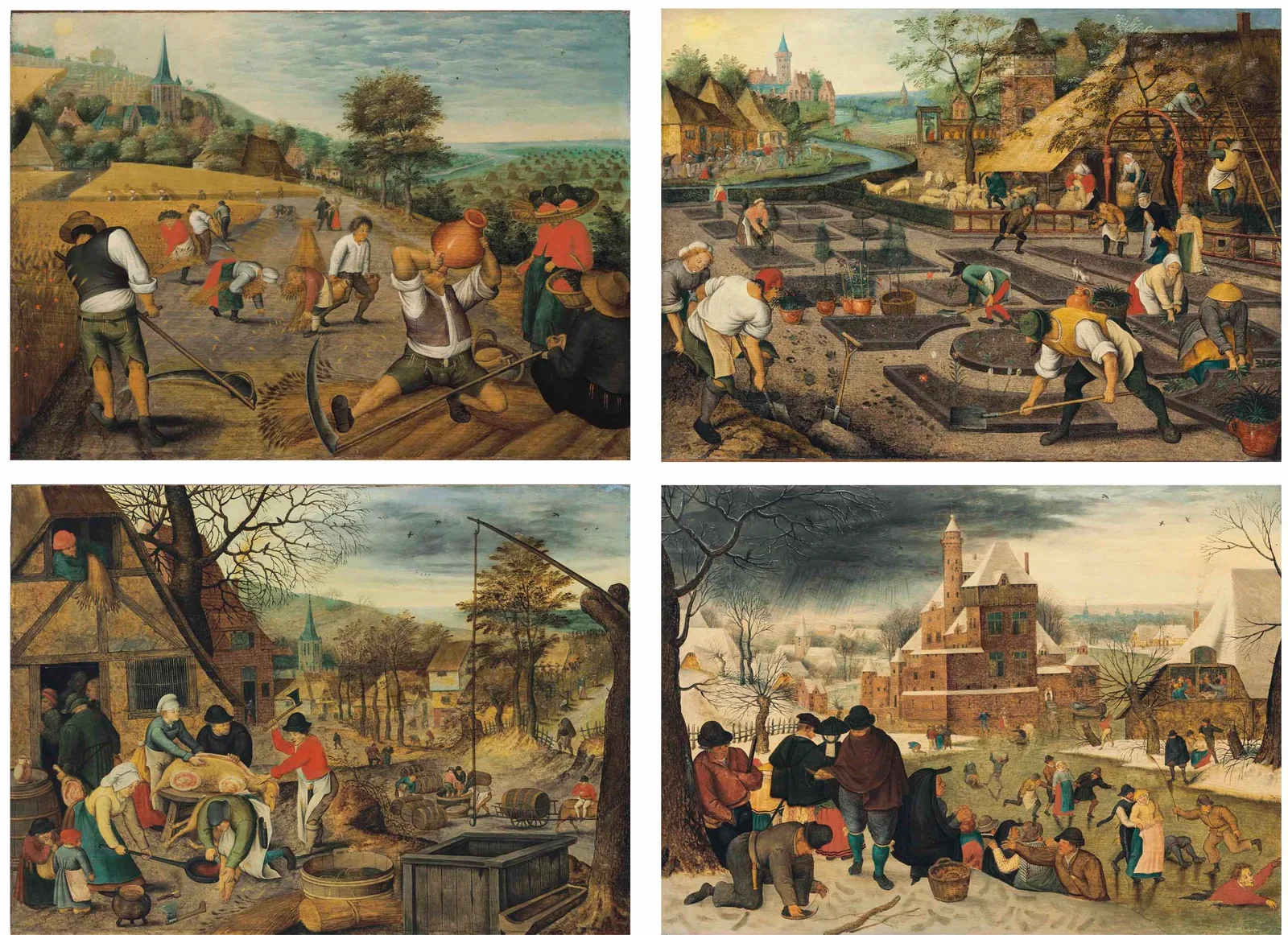 The Four Seasons: Spring, Summer, Autumn and Winter, Pieter Brueghel the Younger