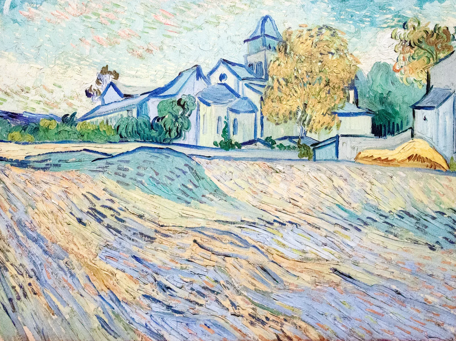 Vue de l’asile et de la Chapelle de Saint-Rémy, Vincent van Gogh