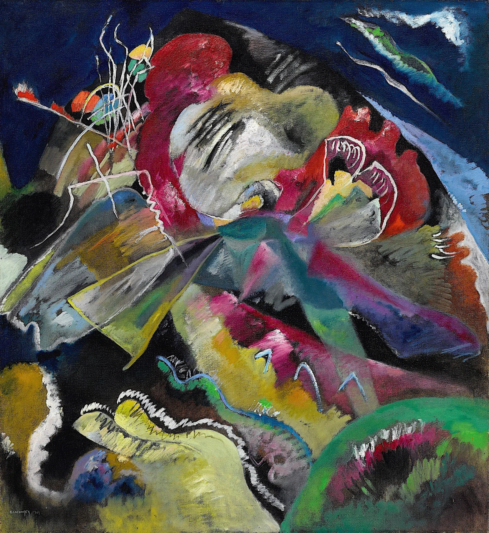 Bild mit weissen Linien, Wassily Kandinsky