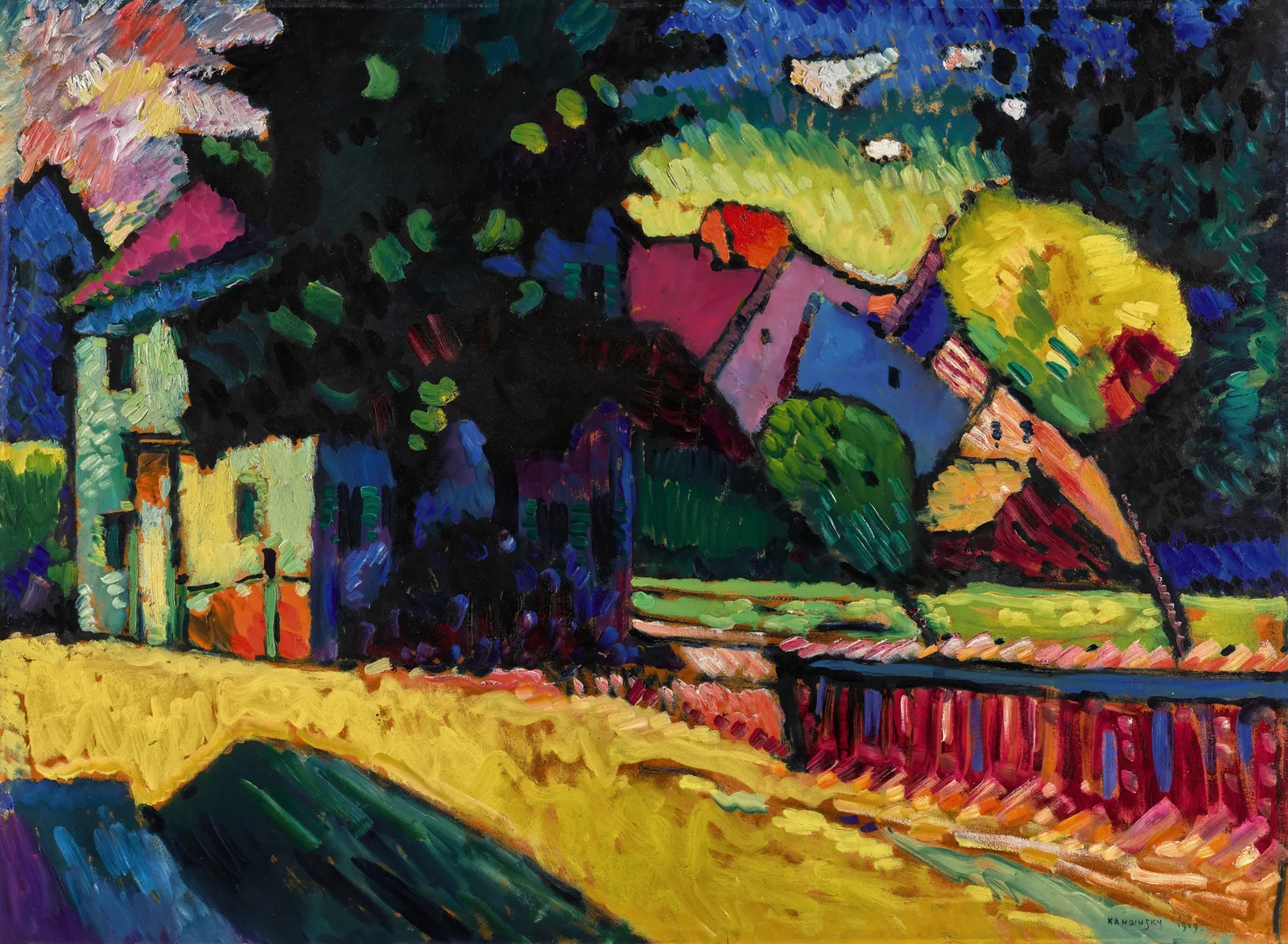 Murnau – Landschaft mit grünem Haus, Wassily Kandinsky