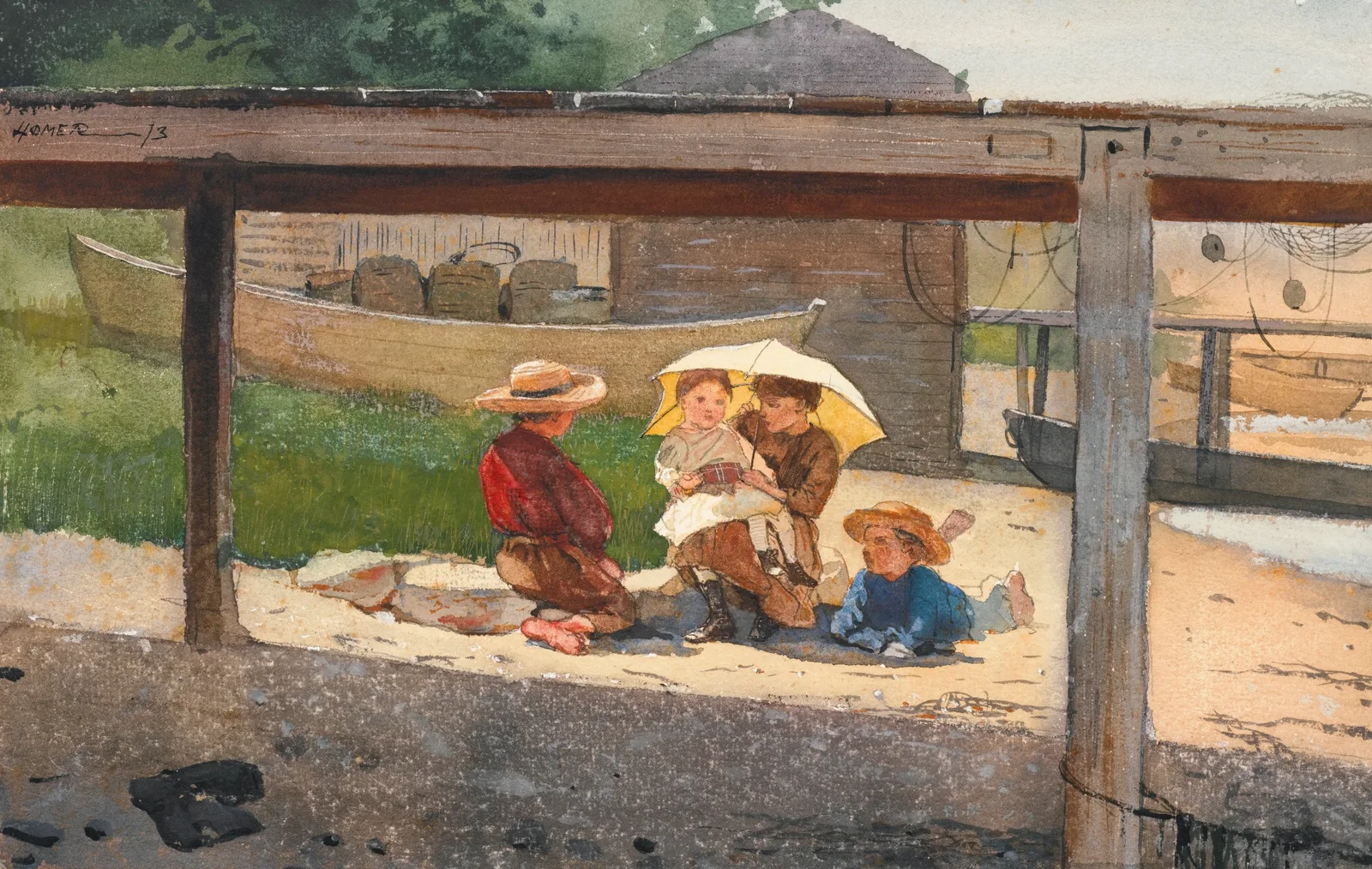 In Charge of Baby, Winslow Homer