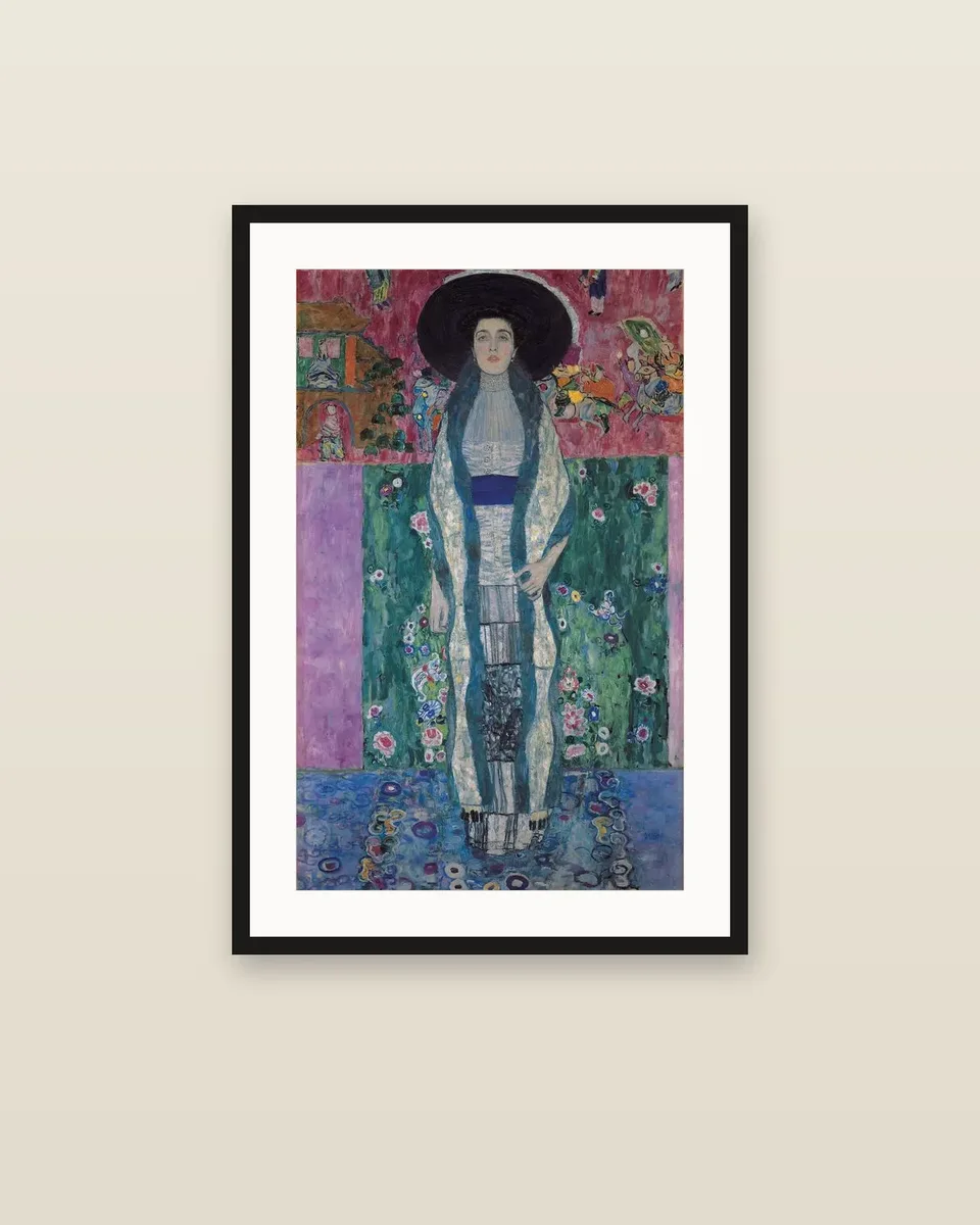 Portrait of Adele Bloch-Bauer II by Gustav Klimt, framed