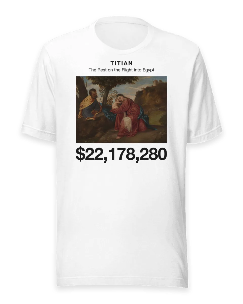 T-shirt: The Rest on the Flight into Egypt by Titian