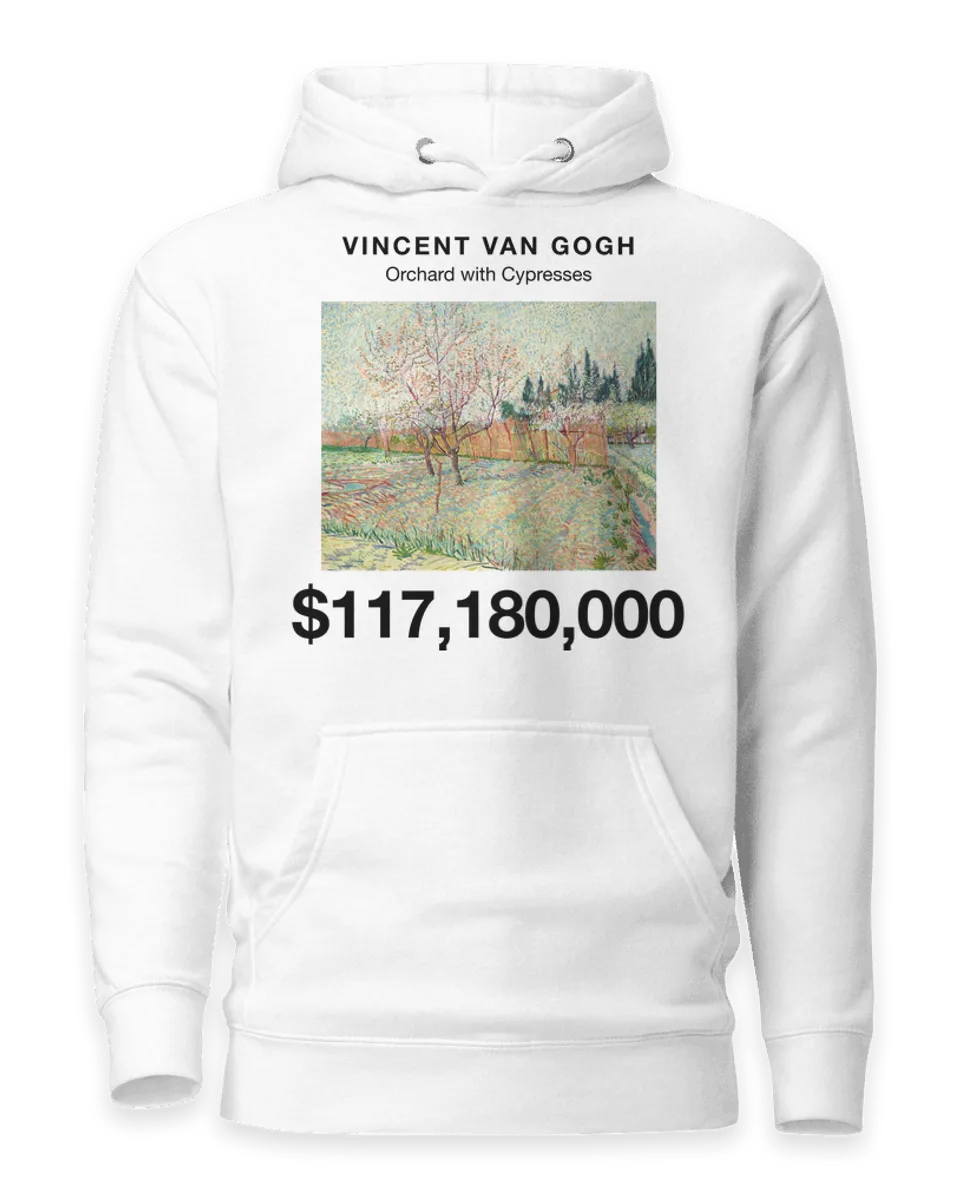 Hoodie: Orchard with Cypresses by Vincent van Gogh